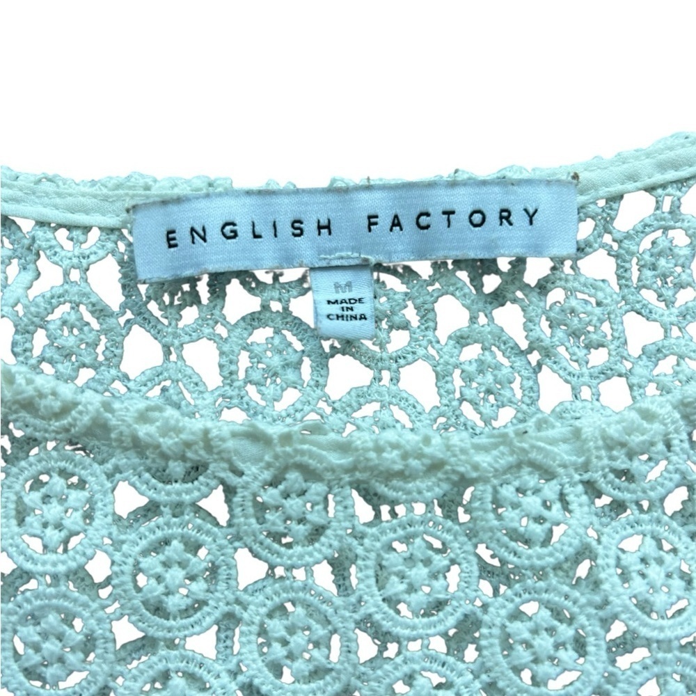 𝅺Anthropologie English factory white crochet‎ cutout blouse - Picture 3 of 8